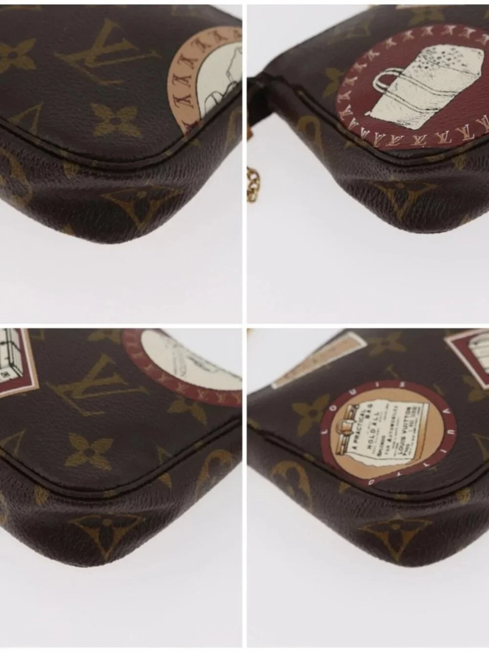 LOUIS VUITTON Monogram Patch Mini Pochette Accessoires Pouch M95804 Auth 181966V